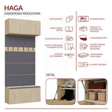 Garderobe Doppel-Kleiderpaneel HAGA II/2W EICHE SONOMA – Produktabbildung 8