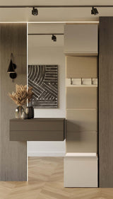Garderobe Kleiderpaneel HAGA 1W KASCHMIR BEIGE – Produktabbildung 3