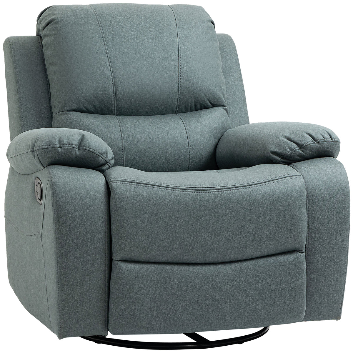 HOMCOM Relaxsessel mit Neigungsverstellung bis 135° 360 Grad drehbar 93 cm x 100 cm x 98 cm Stahlgestell Grün
