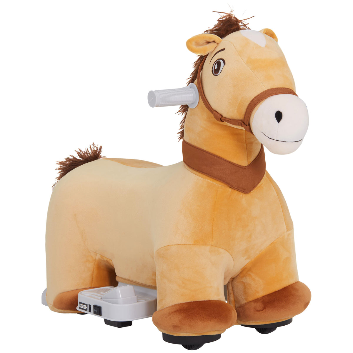 6V Elektrisches Reitpferd für Kinder, Batteriebetrieb, Mit Musikfunktion und Vorwärtsbewegung, 18-36 Monate