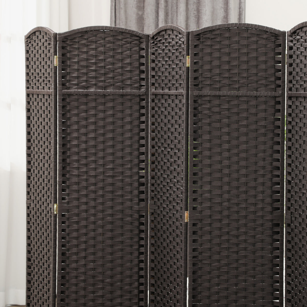 HOMCOM 6-teiliger Raumtrenner, Faltbarer Sichtschutz, Sichtschutzwand für Wohnzimmer, Schlafzimmer – Produktabbildung 7