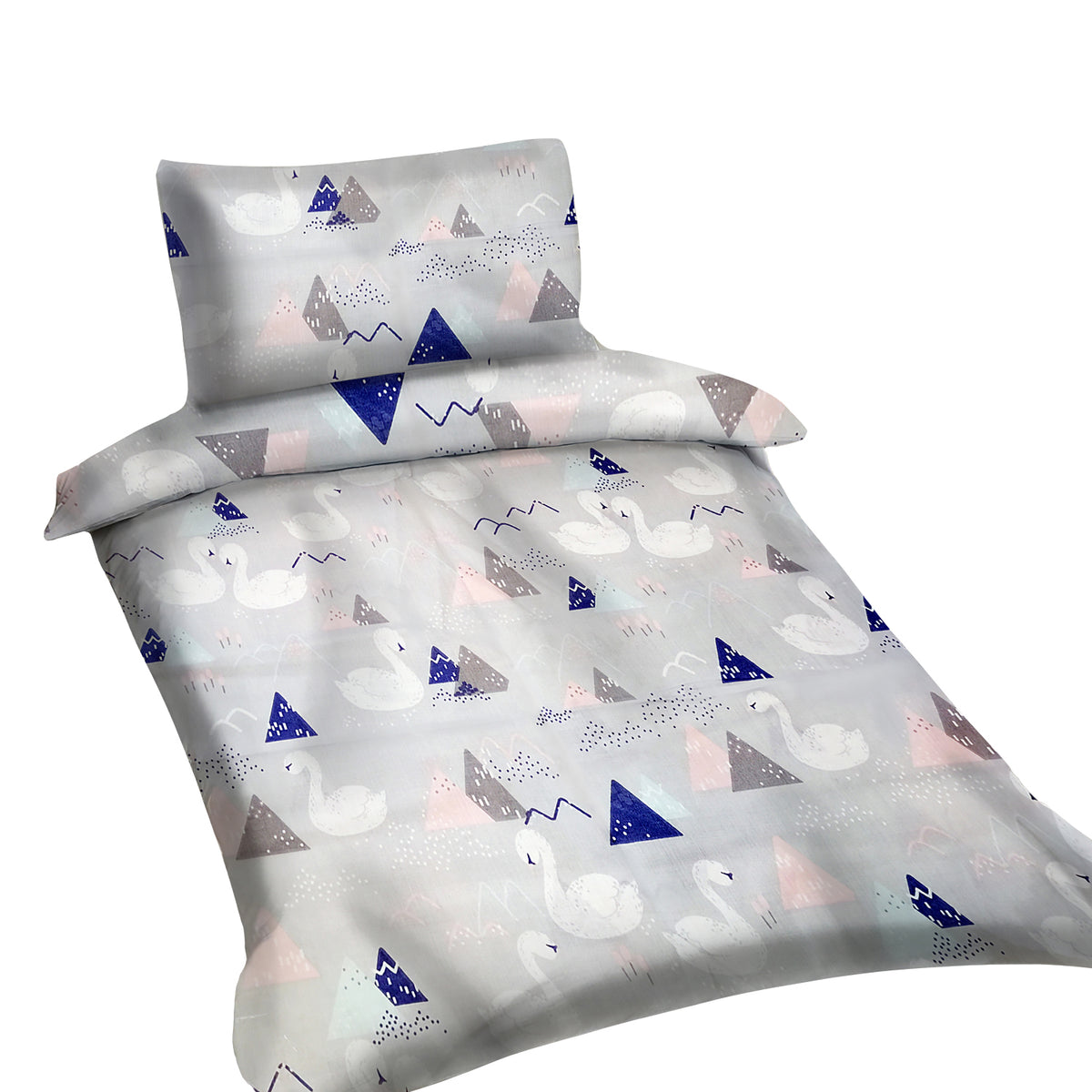 Kinderbettwäsche-Set 90x120cm – Schwäne – Produktabbildung 2