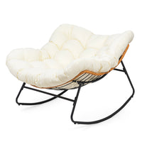 Skandinavischer XL-Schaukelsessel in Ei-Form – Beige – Produktabbildung 7