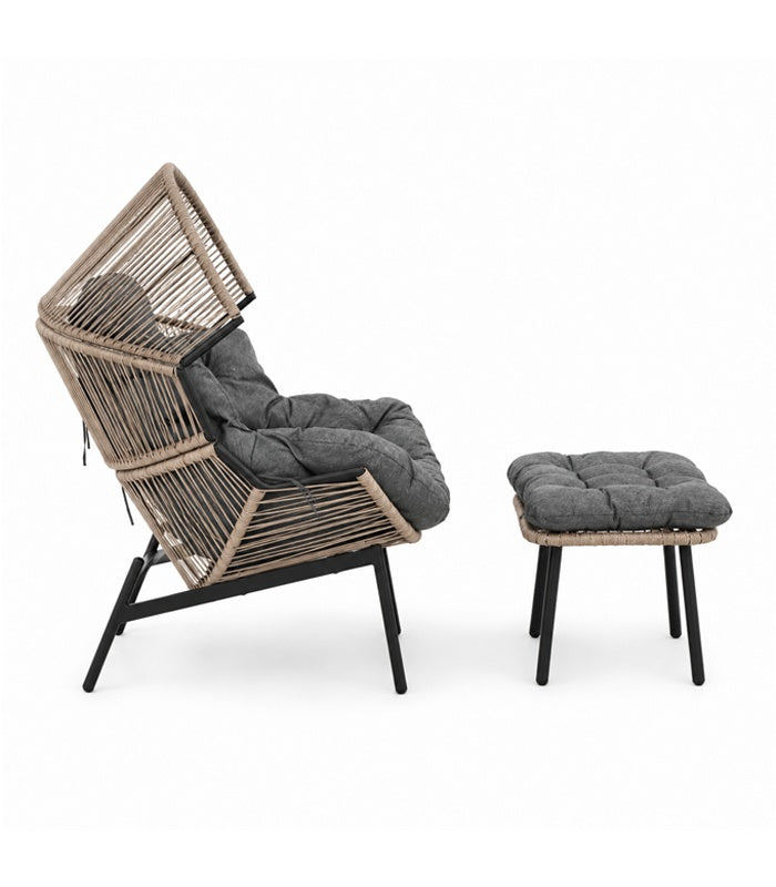 Moderner Garten-Cocoon-Sessel – Eleganz und Komfort in der Einsitzer-Ausführung – Produktabbildung 2