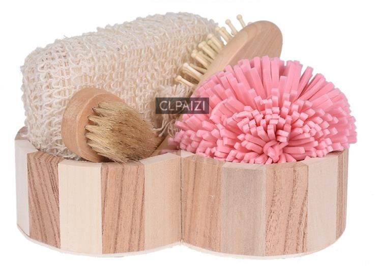 Geschenkkorb mit SPA-Set, Massage-Waschlappen als Geschenk – 4-teilig – Produktabbildung 2