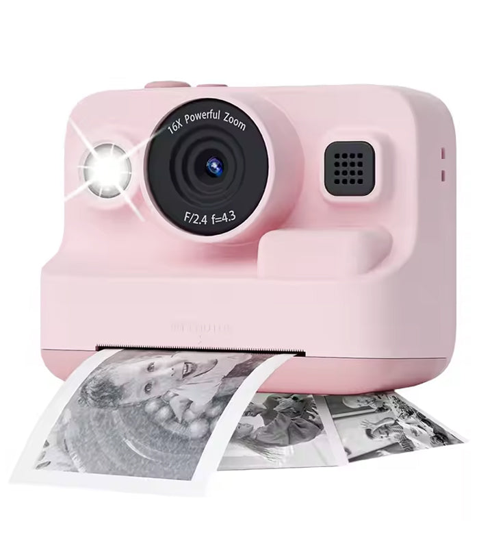 Sofortbildkamera mit Videodrucker, 3 Rollen, Rosa – Produktabbildung 3