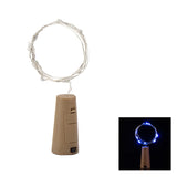 Blaue LED-Lichterkette mit Korken