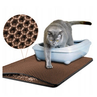 Katzenmatte als Vorleger für die Katzentoilette - braun
