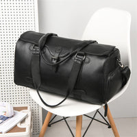 Premium-Ledertasche für Reisen und Fitnessstudio – Farbe Schwarz – Produktabbildung 5