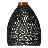 Rustikale Rattan-Pendelleuchte – 25cm (schwarze Farbe) – Produktabbildung 4