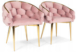Balloon Velvet Chair, Pink – goldfarbene Glamour-Beine, Schalensitz, für Esszimmer/Wohnzimmer, 70 × 60 – Produktabbildung 10