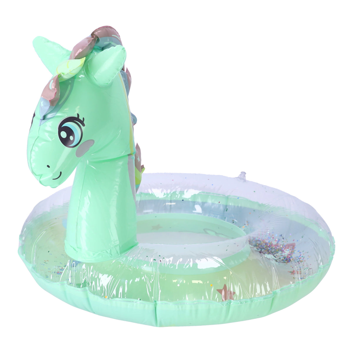 Aufblasbarer Schwimmring für Kinder 70 cm – Einhorn, grün – Produktabbildung 3