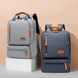 Schulrucksack für Schüler und Studenten – hellgrau – Produktabbildung 3