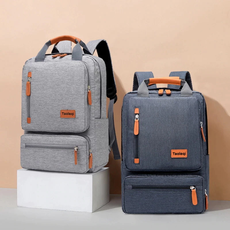Schulrucksack für Schüler und Studenten – hellgrau – Produktabbildung 3