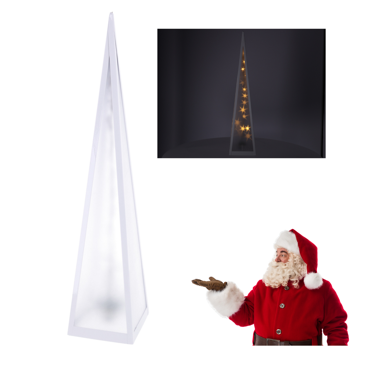 Weihnachts-LED-Lampe mit rotierenden Sternen 45cm – Produktabbildung 2