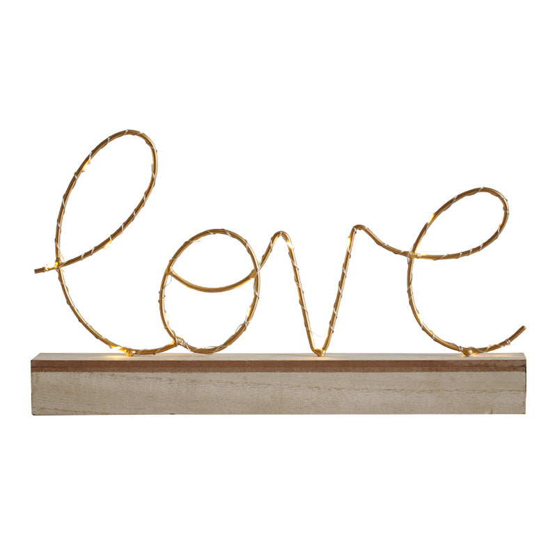„LOVE“-Dekoration zum Aufstellen mit LED-Beleuchtung