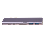 Adapter 7in1 HUB USB-C HDMI 4K SD für Macbook Pro / Air – Grau – Produktabbildung 5