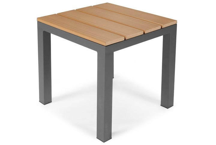 Garten-Ecksofa-Möbelset für die Terrasse, 4-Sitzer, grau, 254x184 cm – Produktabbildung 7