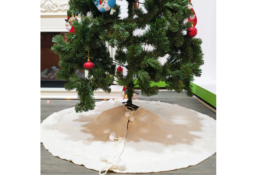 Weihnachtsbaum-Unterlage - weiß