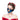 Weihnachtsmaske / Gesichtsmaske mit Ohrenschützern - Weihnachtsmann