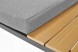 Garten-Ecksofa-Möbelset für die Terrasse, 4-Sitzer, grau, 254x184 cm – Produktabbildung 6