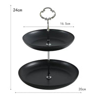 Zweistufige Etagere / Ablage – schwarz – Produktabbildung 4