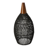 Rustikale Rattan-Pendelleuchte – 25cm (schwarze Farbe) – Produktabbildung 10
