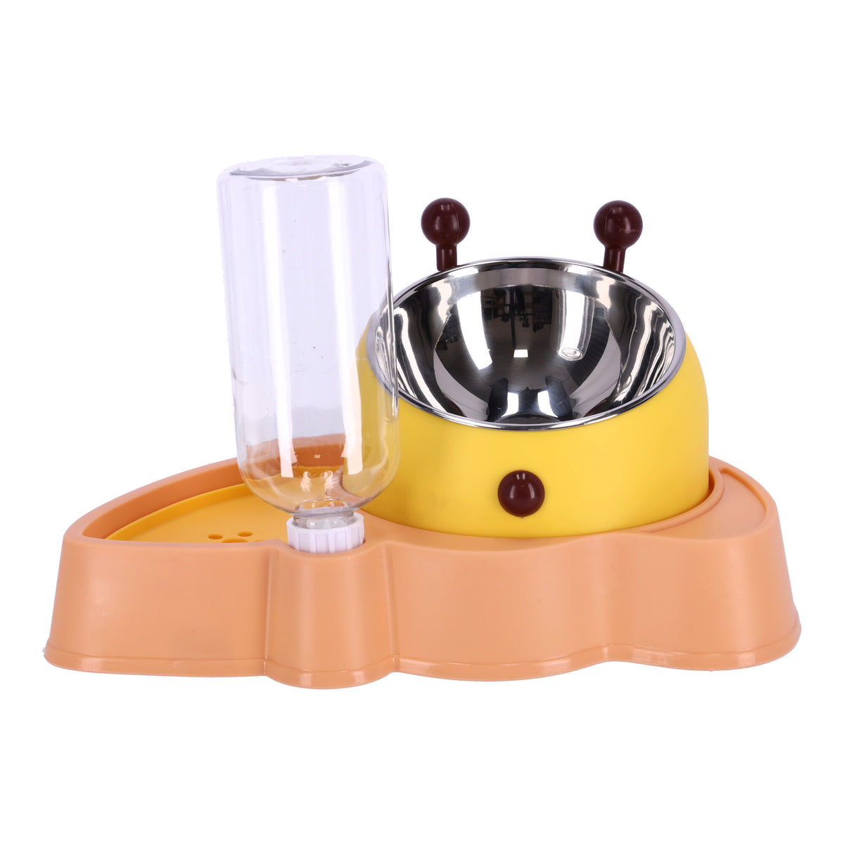 Napf mit automatischem Wasserspender für Hunde und Katzen 2-in-1 – rosa – Produktabbildung 2