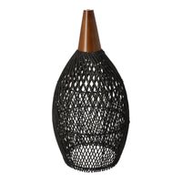 Rustikale Rattan-Pendelleuchte – 25cm (schwarze Farbe) – Produktabbildung 6