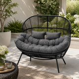 Modernes Gartensofa / Doppelter Kuschelsessel in Kokonform – Eleganz und Komfort in Ihrem Garten – Produktabbildung 3