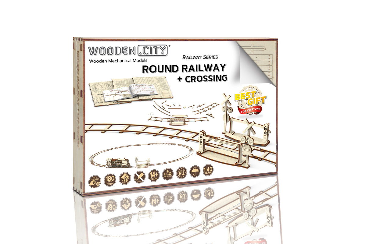 Holz-3D-Puzzle – Rundstrecken + Kreuzungen
