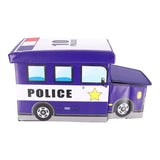Spielzeugbox mit Sitzhocker – Polizeiauto – Produktabbildung 5