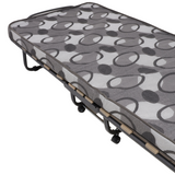 Klappbares Gäste-/Campingbett mit Matratze und Rollen 80×190 cm – Grau – Produktabbildung 7