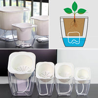 Selbstbewässernder Blumentopf für Blumen und Pflanzen – klein – Produktabbildung 9