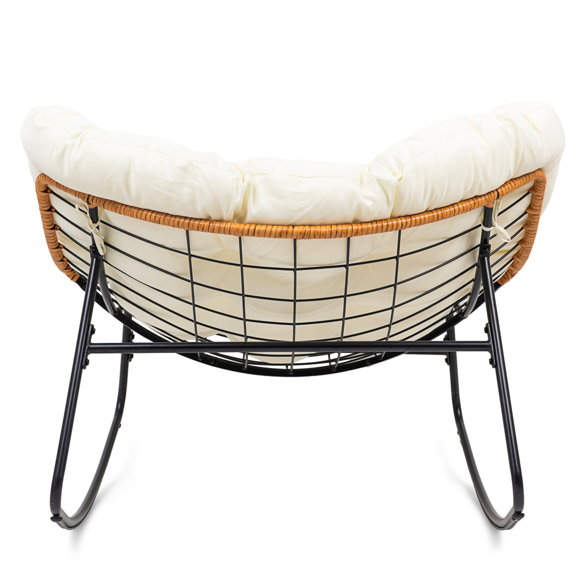 Skandinavischer XL-Schaukelsessel in Ei-Form – Beige – Produktabbildung 5