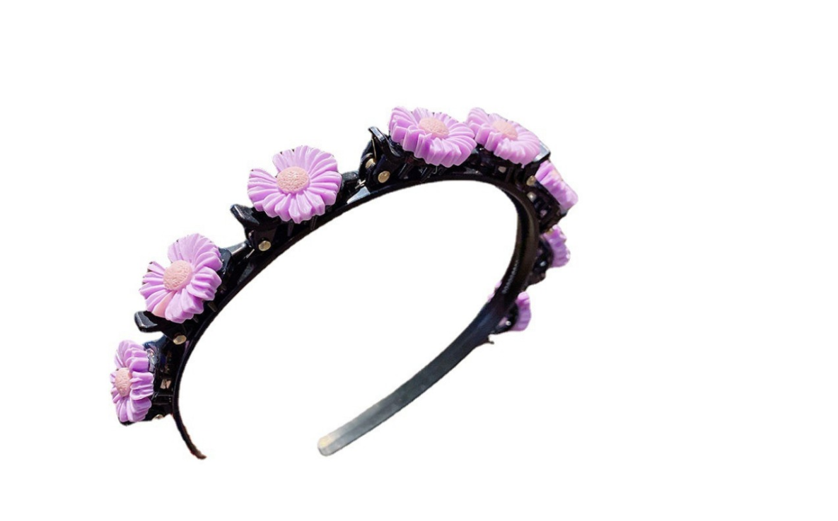 Haarreif mit Haarspangen — Blume, Muster I – Produktabbildung 2