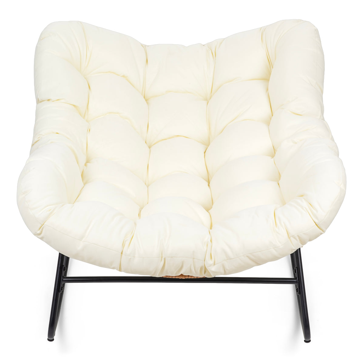 Skandinavischer XL-Schaukelsessel in Ei-Form – Beige – Produktabbildung 6