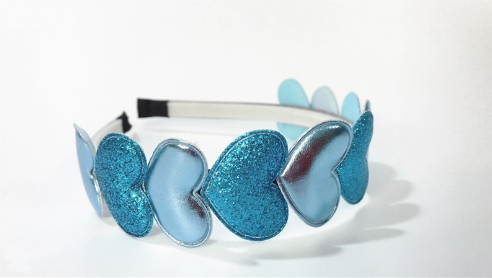 Herz-Haarband – blau