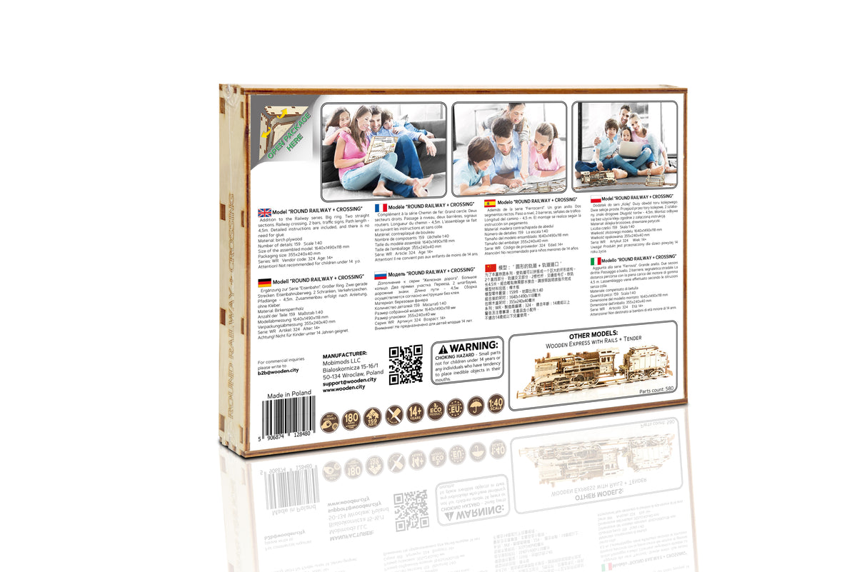 Holz-3D-Puzzle – Rundstrecken + Kreuzungen – Produktabbildung 2