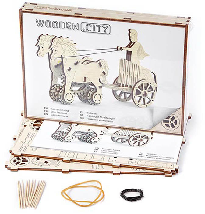 Holz-3D-Puzzle – Römischer Streitwagen