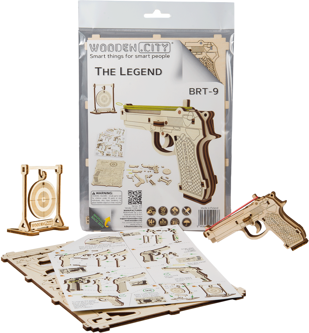 Holz-3D-Puzzle – Pistole The Legend BRT-9