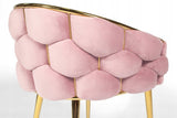 Balloon Velvet Chair, Pink – goldfarbene Glamour-Beine, Schalensitz, für Esszimmer/Wohnzimmer, 70 × 60 × – Produktabbildung 6