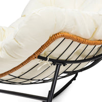 Skandinavischer XL-Schaukelsessel in Ei-Form – Beige – Produktabbildung 9