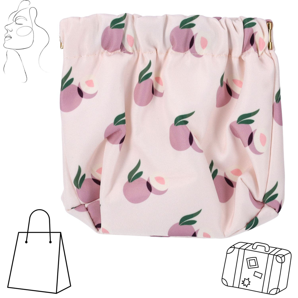 Multifunktionale Kosmetiktasche für Damen für die Handtasche – Muster III