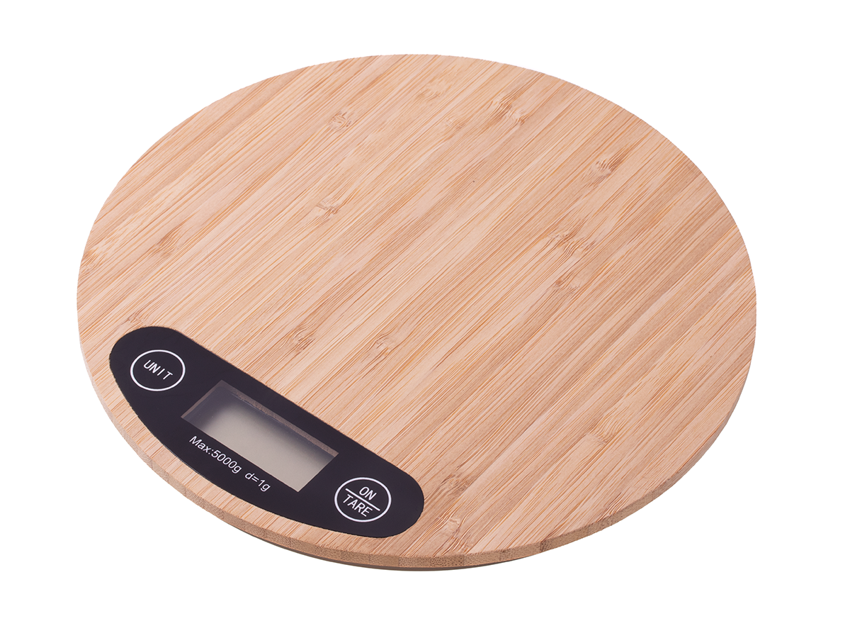Elektronische Küchenwaage aus Holz, 5 kg, Bambus – Produktabbildung 2