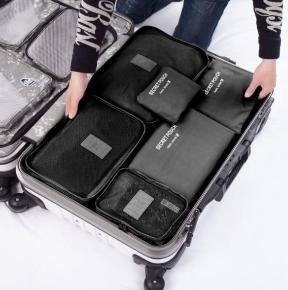 Ein Set Reiseorganizer für Koffer und Kleiderschrank (6 Stück)