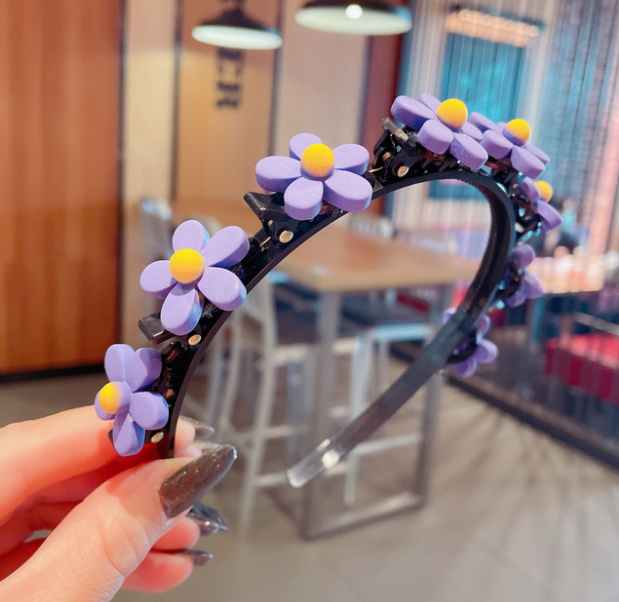 Stirnband mit Haarnadeln – Blume, Muster V – Produktabbildung 2