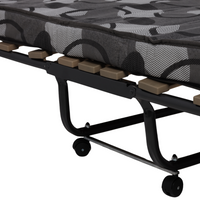 Klappbares Gäste-/Campingbett mit Matratze und Rollen 80×190 cm – Grau – Produktabbildung 8