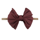 Baby-Haarband mit Schleife – weinrot – Produktabbildung 4
