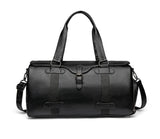 Premium-Ledertasche für Reisen und Fitnessstudio – Farbe Schwarz